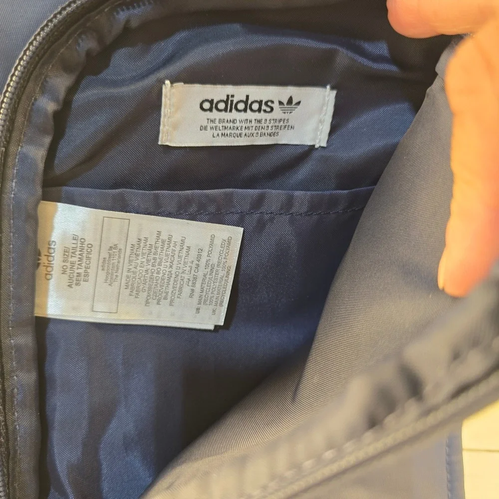 Adidas Originals Navy Blue Festival Crossbody Bag Trefoil Logo Messenger GV3422